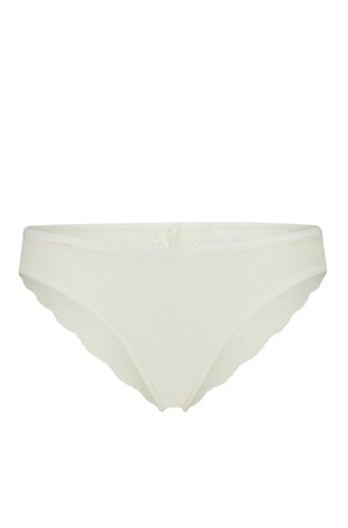 Stretch-jersey thong with logo waistband