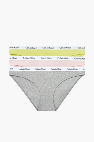 Calvin Klein Carousel With Lace Brazilian 3 Pack In Multi