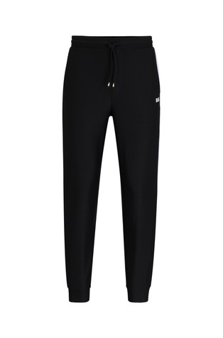 BOSS - Regular-fit tracksuit bottoms with decorative reflective artwork